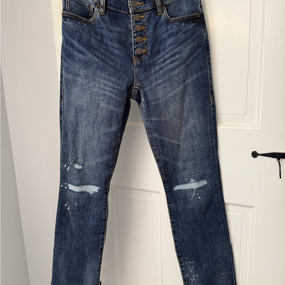 CAbi Blue Button-Fly Jeans
